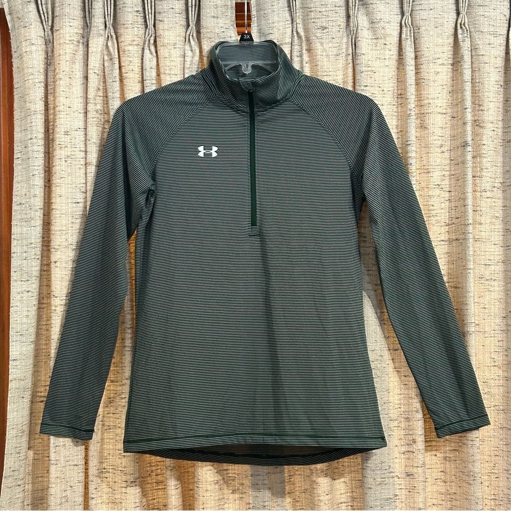 Under Armour HeatGear Stripe Tech Quarter Zip Pullover - XS